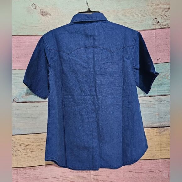 Women's Sandrine Roae x Free People Button Down Denim Shirt - Picture 4 of 4